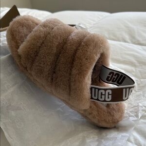 UGG Plush Brown Slippers